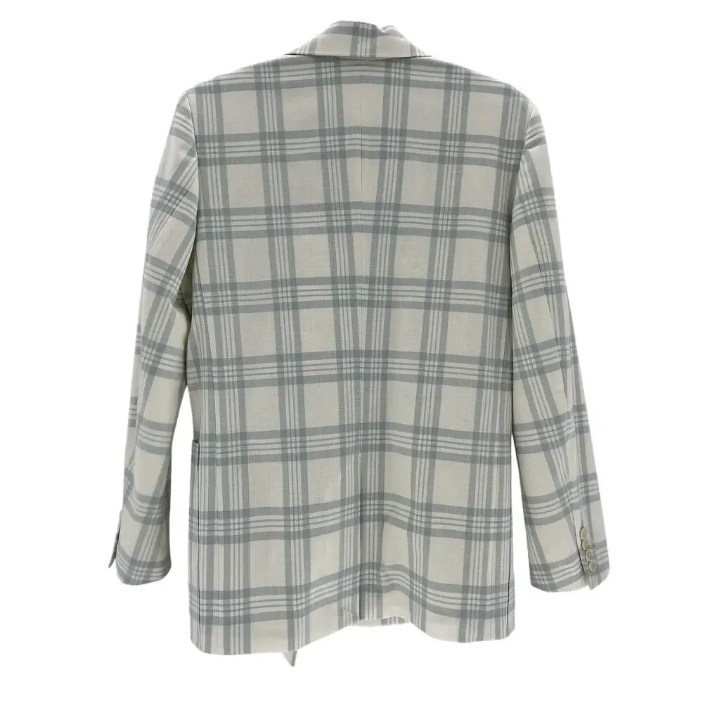 Remain Birger Christensen Checked Multicolor Rumer Blazer Size 2 - Picture 3 of 4